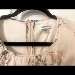 Long sleeve Calvin Klein pink dress